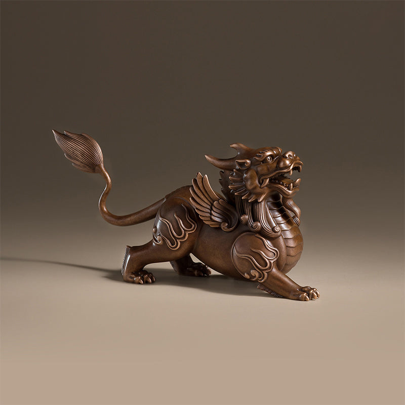 Pixiu Welcoming Wealth Copper Figurine