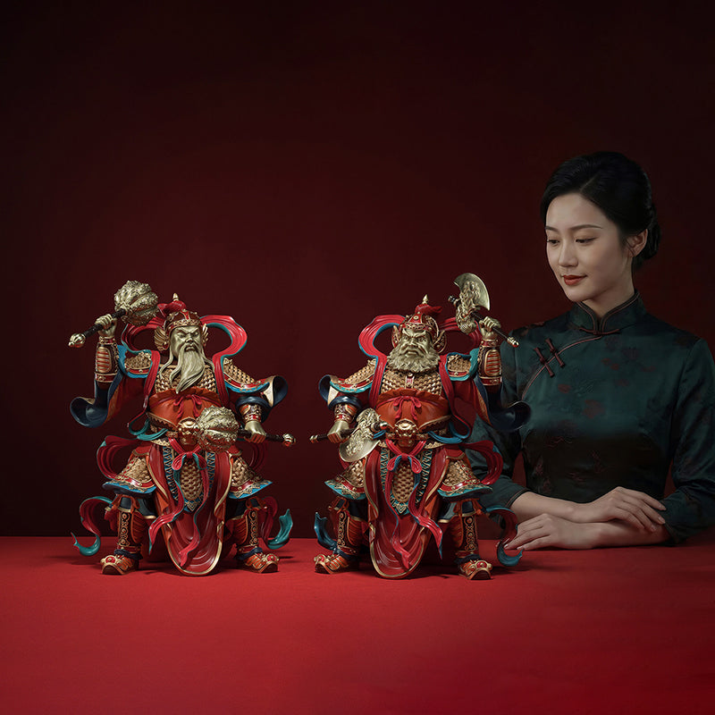 Eternal Guardians Door God Brass Figurines