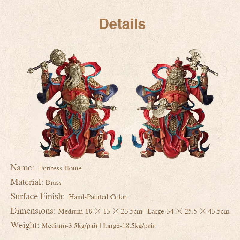 Eternal Guardians Door God Brass Figurines