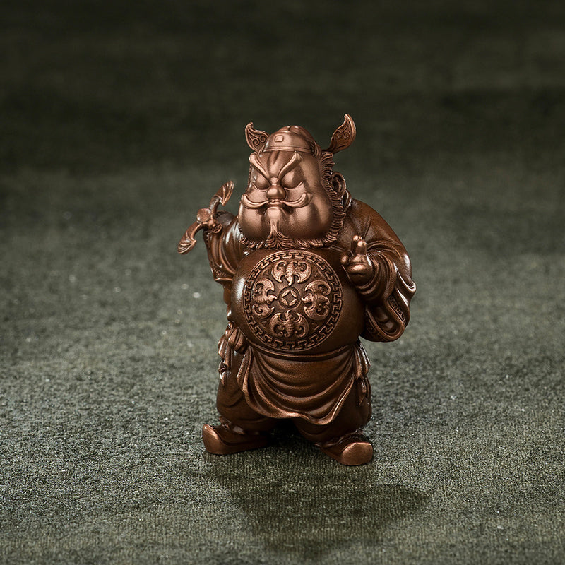 Fortune Descends from Heaven Zhong Kui Copper Figurine