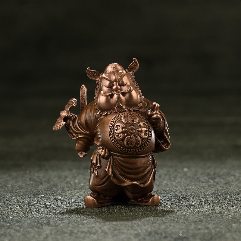 Fortune Descends from Heaven Zhong Kui Copper Figurine