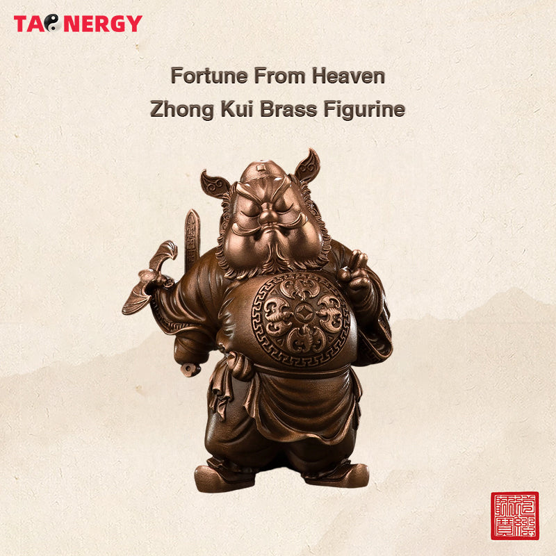 Fortune Descends from Heaven Zhong Kui Copper Figurine