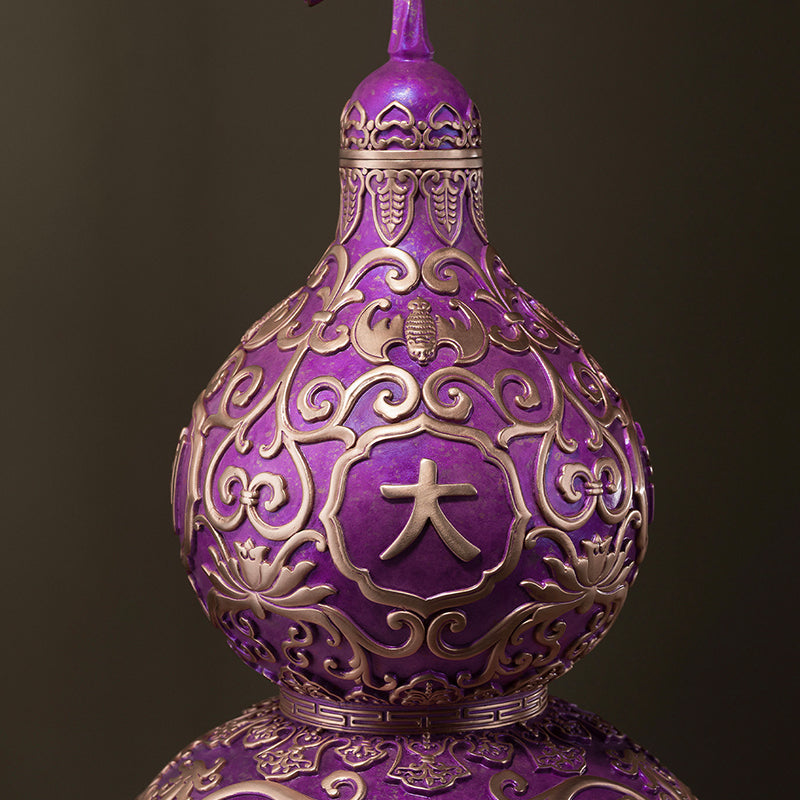 Purple Qi from the East Wealth-Attracting Gourd Copper Ornament