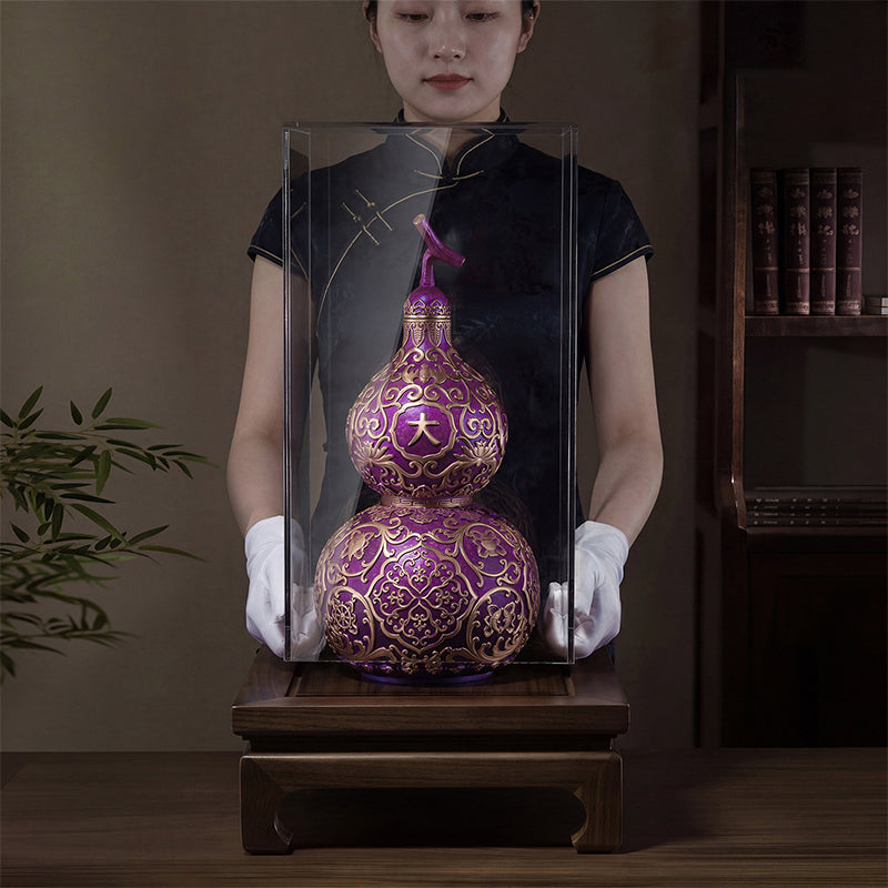 Purple Qi from the East Wealth-Attracting Gourd Copper Ornament