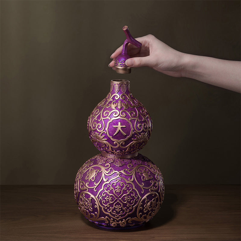 Purple Qi from the East Wealth-Attracting Gourd Copper Ornament