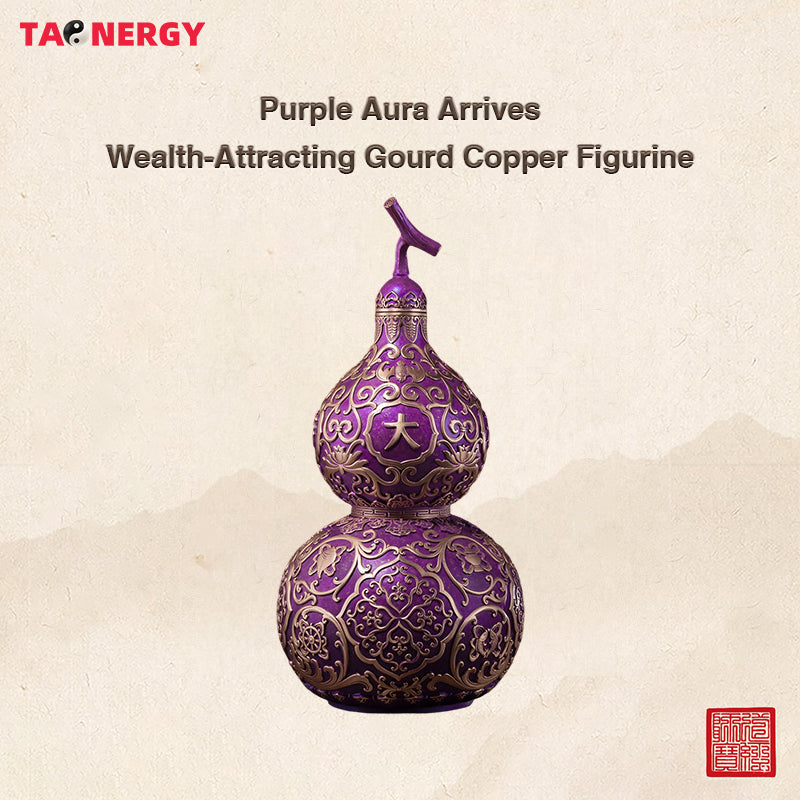 Purple Qi from the East Wealth-Attracting Gourd Copper Ornament