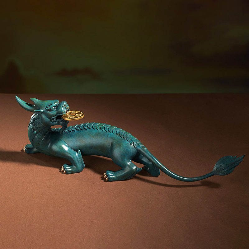 Pixiu Looking Back Brass Ornament