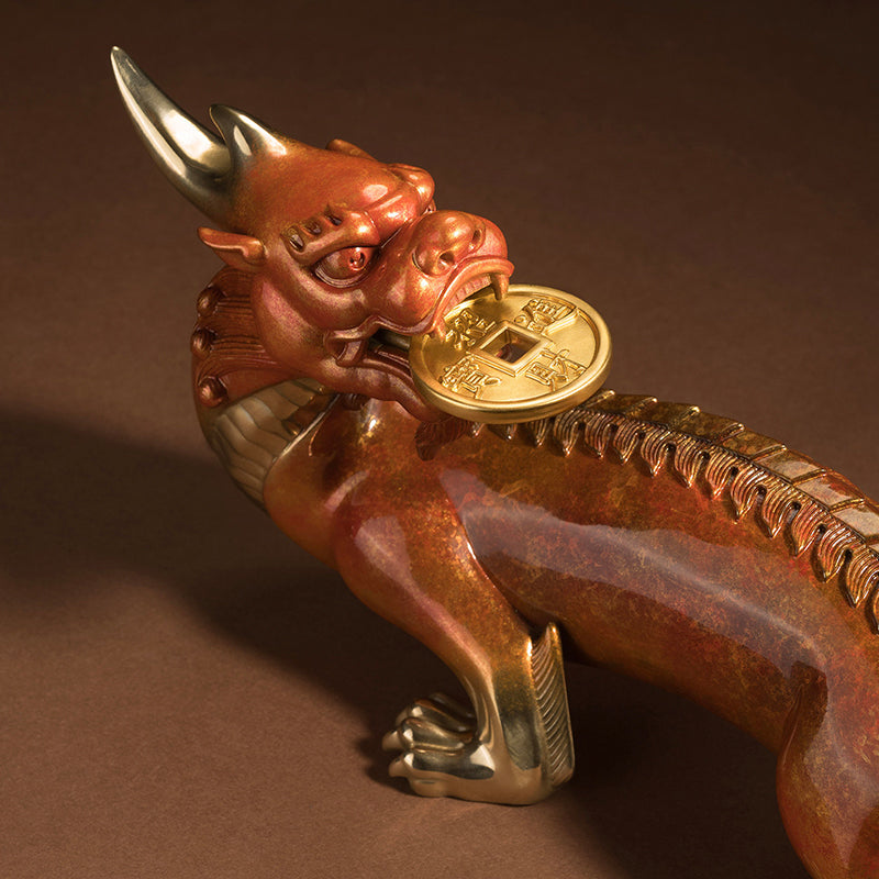 Pixiu Looking Back Brass Ornament