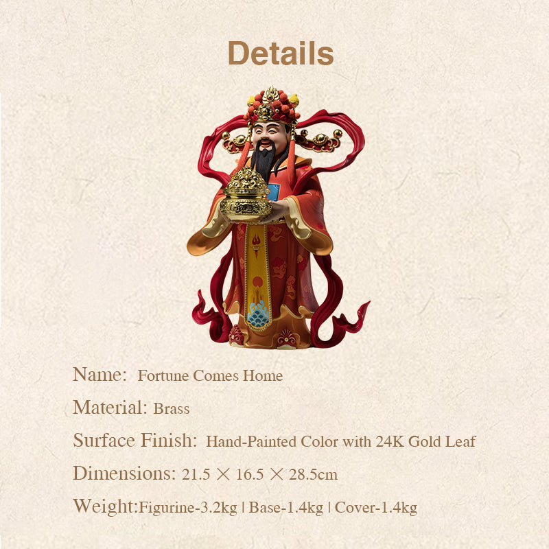 Wealth Arrives at My Home God of Wealth Figurine