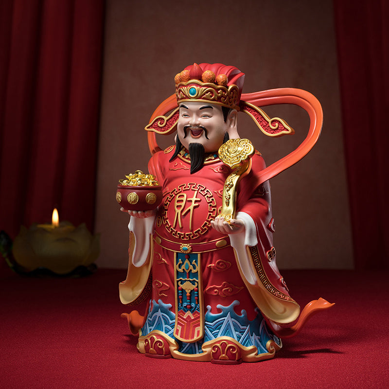 Auspicious Wealth-Attracting God of Wealth Figurine
