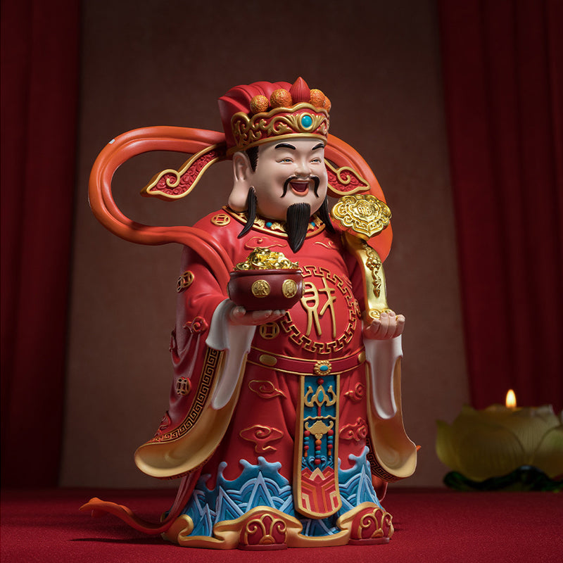 Auspicious Wealth-Attracting God of Wealth Figurine