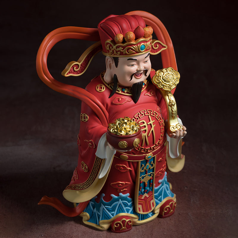 Auspicious Wealth-Attracting God of Wealth Figurine