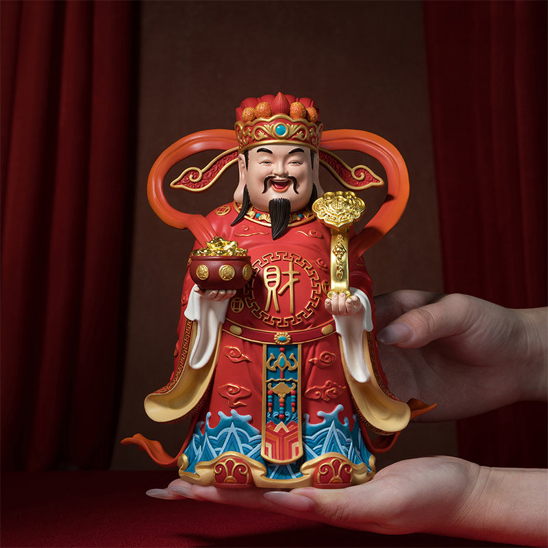 Auspicious Wealth-Attracting God of Wealth Figurine