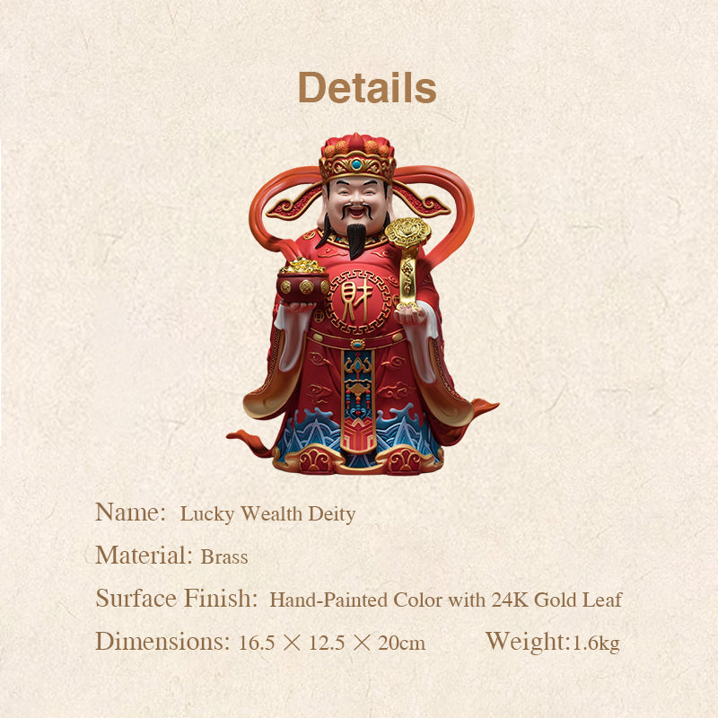 Auspicious Wealth-Attracting God of Wealth Figurine