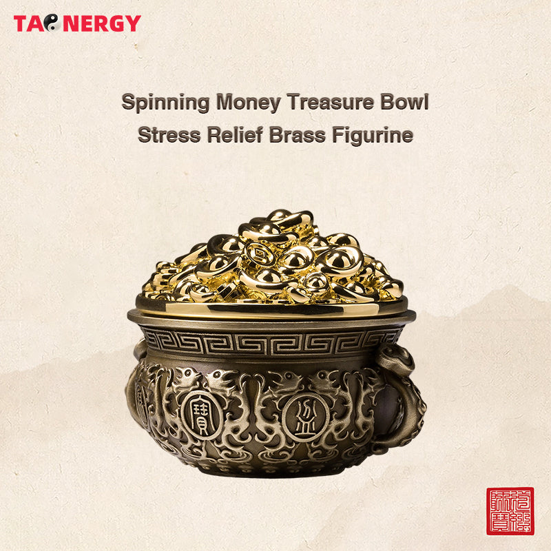 Spinning Wealth Treasure Basin Brass Ornament