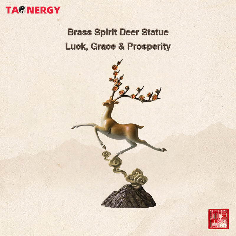 Blooming Path・Auspicious Cloud Spirit Deer Brass Ornament