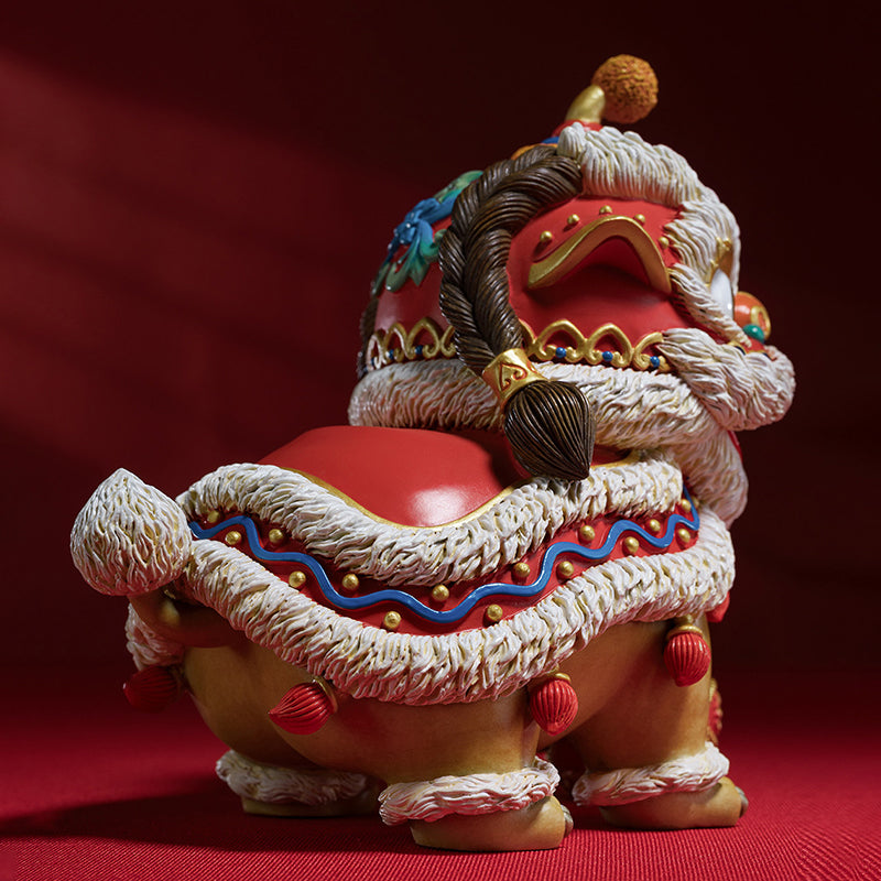 Lion dance auspicious creative bronze lion ornament
