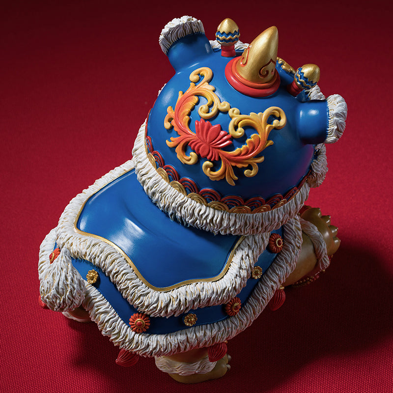 Lion dance auspicious creative bronze lion ornament