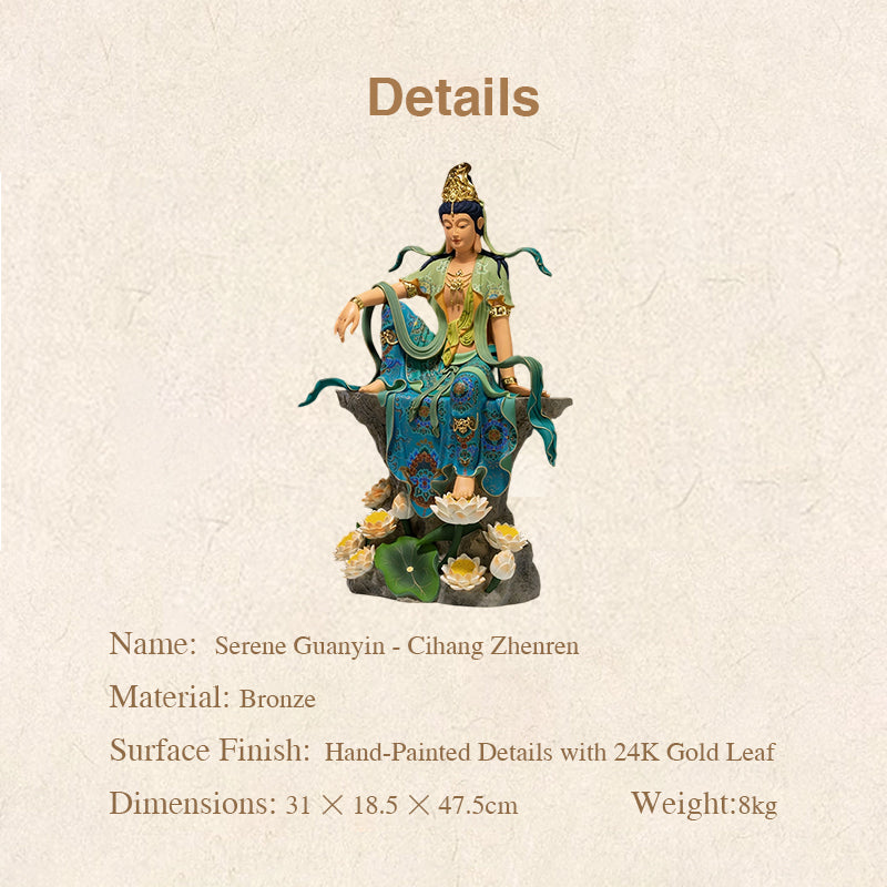 Serene Guanyin - Limited Edition Bronze Statue