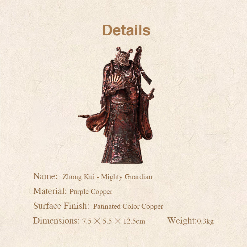 Zhong Kui's Mighty Purple Copper Ornament