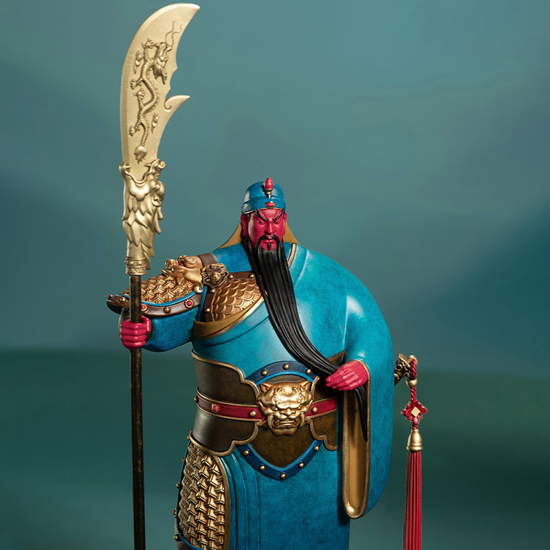 Guan Yu, the God of Wealth and War, Brass Statue