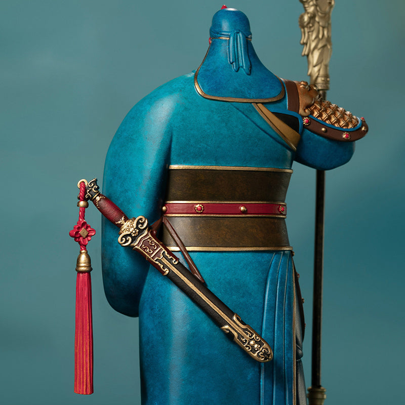 Guan Yu, the God of Wealth and War, Brass Statue