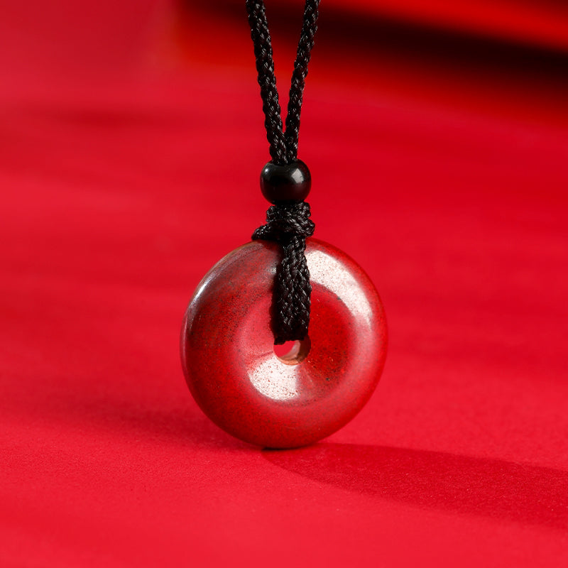 Purple Cinnabar Peace Buckle Pendant