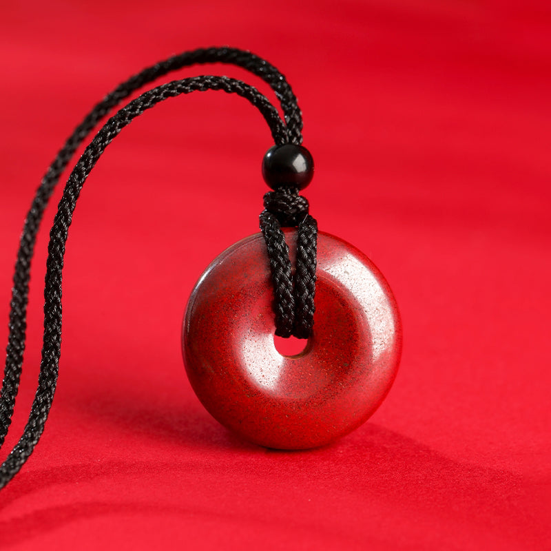 Purple Cinnabar Peace Buckle Pendant