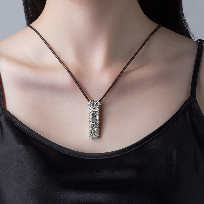 Taoist Talisman 999 Silver Pendant