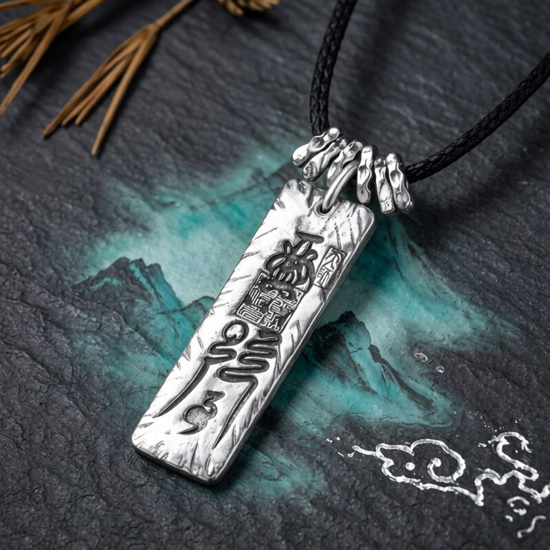 Taoist Talisman 999 Silver Pendant