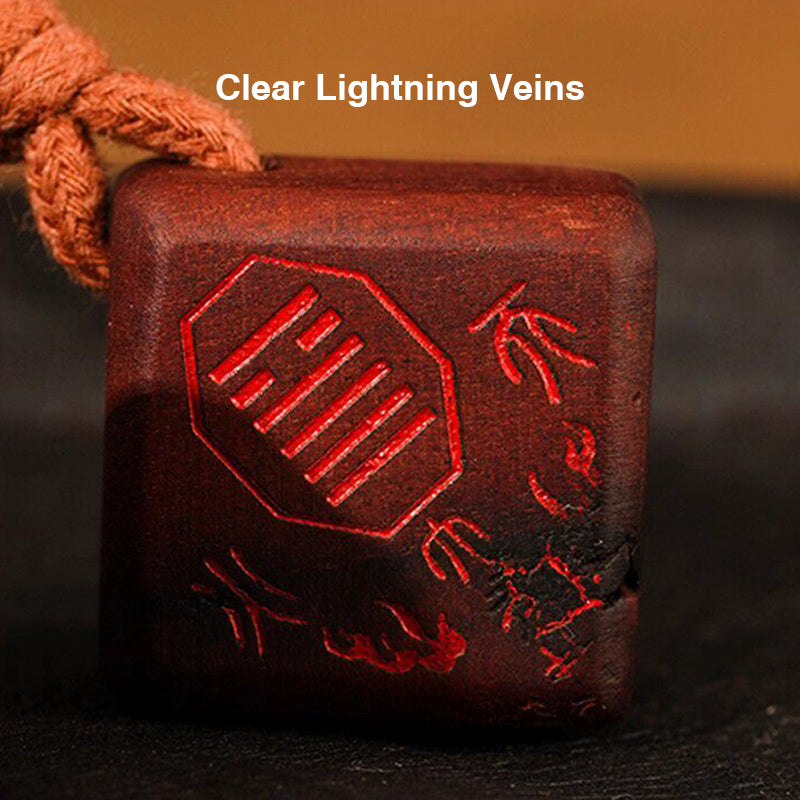 Lightning-Struck Wood Amulet Pendant