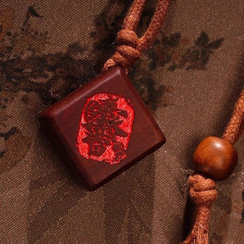 Lightning-Struck Wood Amulet Pendant