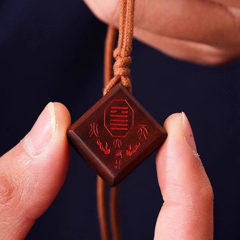 Lightning-Struck Wood Amulet Pendant