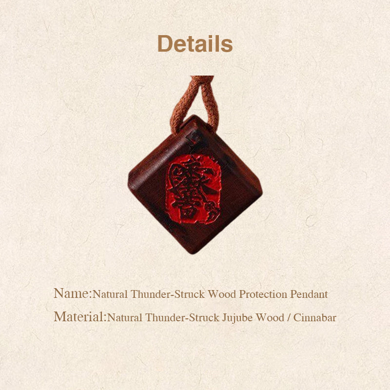 Lightning-Struck Wood Amulet Pendant