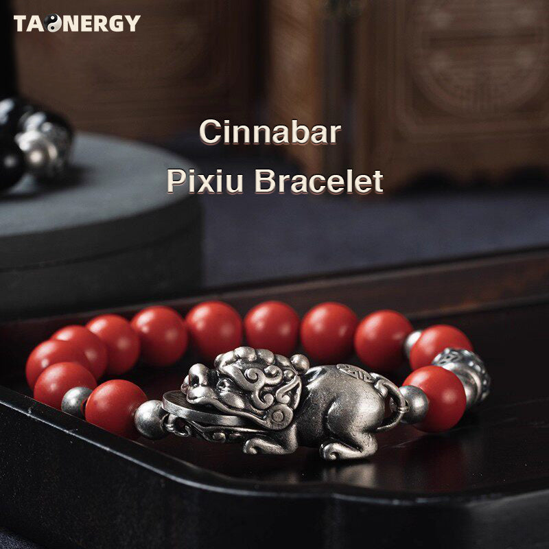 Lightning-Struck Jujube Wood Pixiu Bracelet