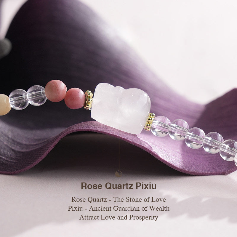 Fortune-Turning Peach Blossom Pixiu Bracelet