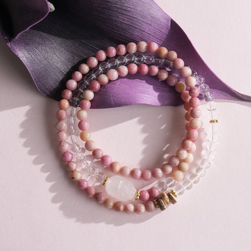 Fortune-Turning Peach Blossom Pixiu Bracelet
