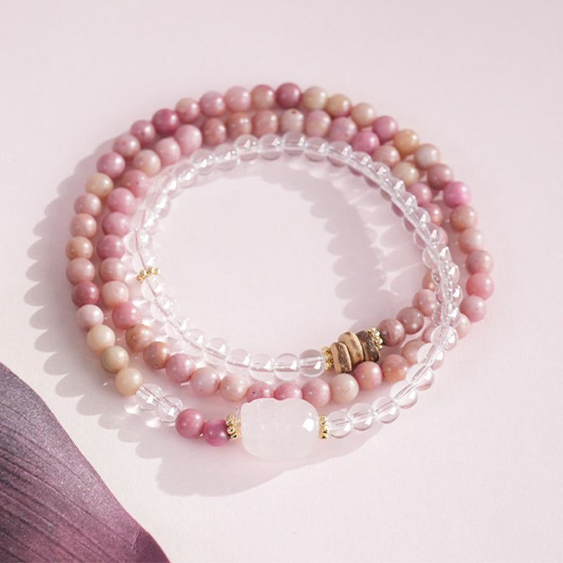 Fortune-Turning Peach Blossom Pixiu Bracelet
