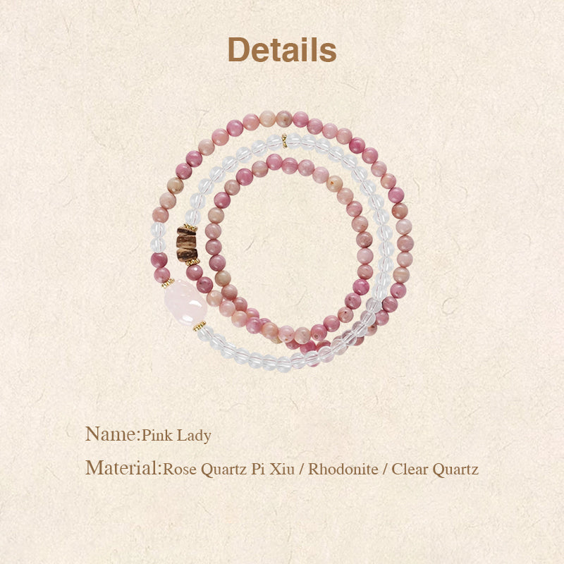 Fortune-Turning Peach Blossom Pixiu Bracelet