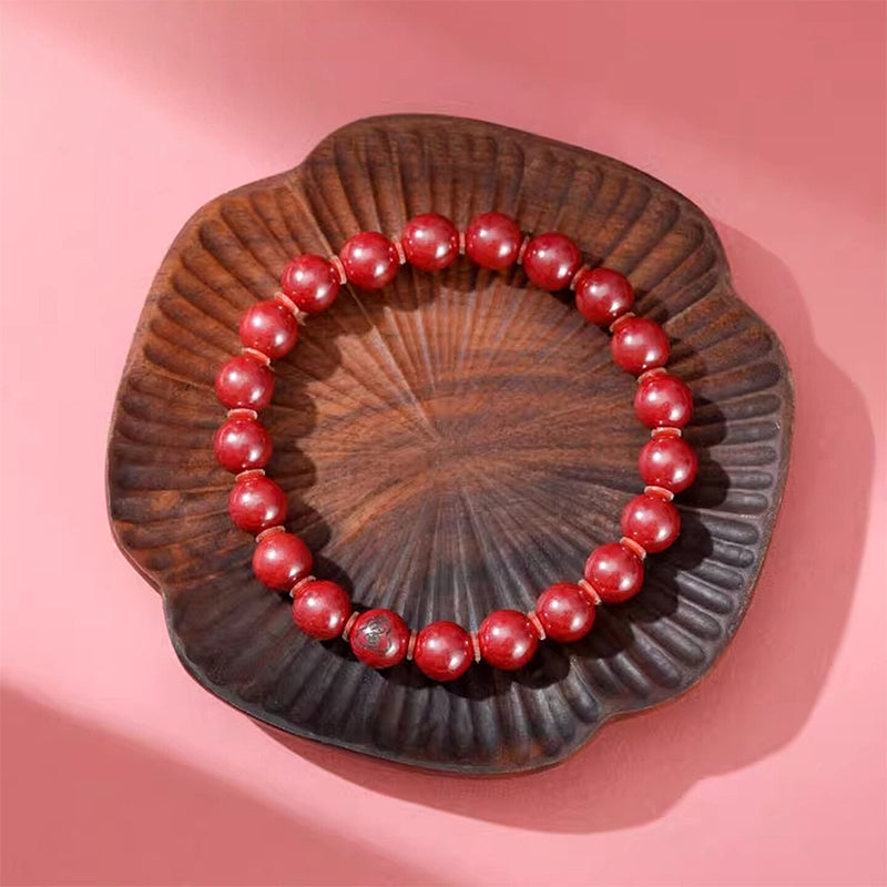 Auspicious Gourd Purple Cinnabar Women's Bracelet