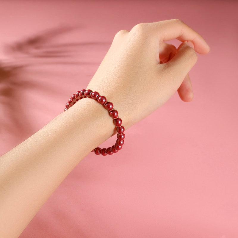 Auspicious Gourd Purple Cinnabar Women's Bracelet