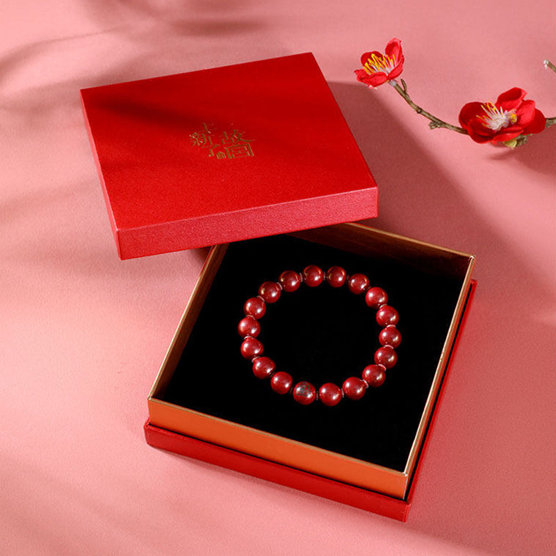 Auspicious Gourd Purple Cinnabar Women's Bracelet