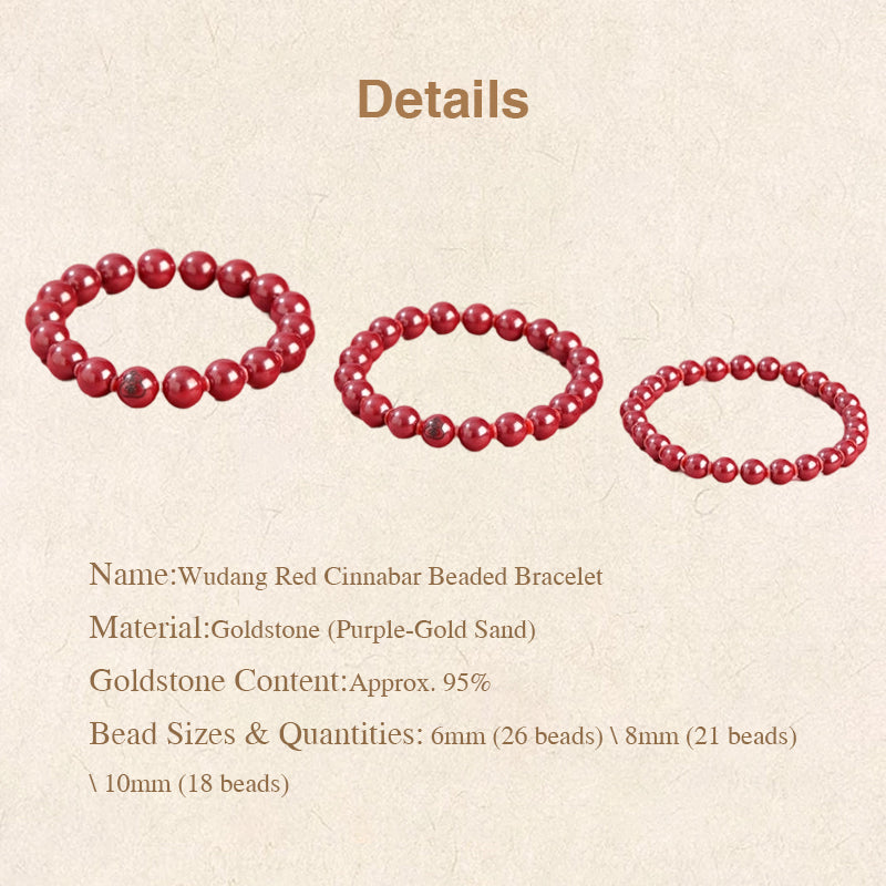 Auspicious Gourd Purple Cinnabar Women's Bracelet
