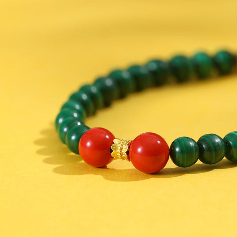 Malachite Lotus Women's Bracelet