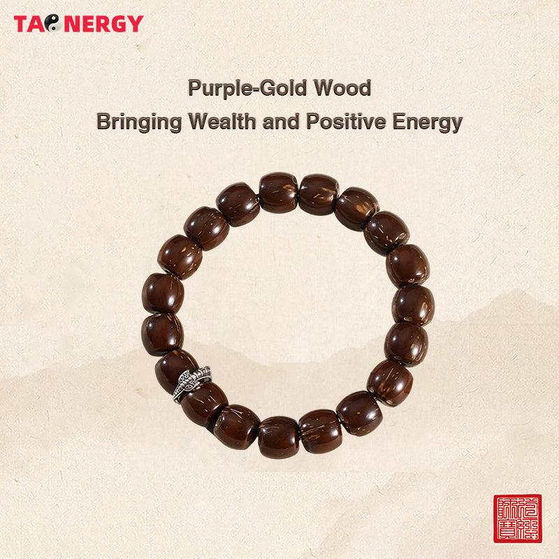 Purple Gold Palm Seed Bracelet