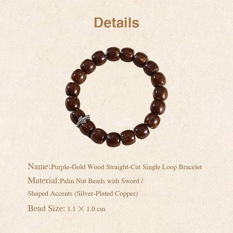 Purple Gold Palm Seed Bracelet