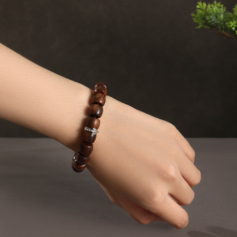 Straight-Cut Tribute Wood Bracelet