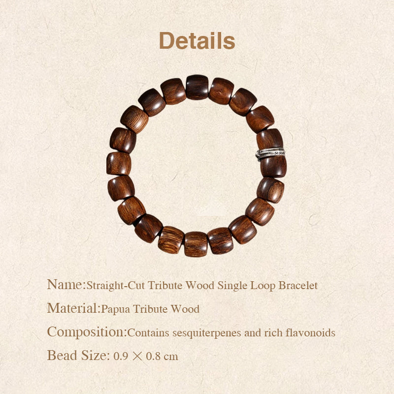 Straight-Cut Tribute Wood Bracelet