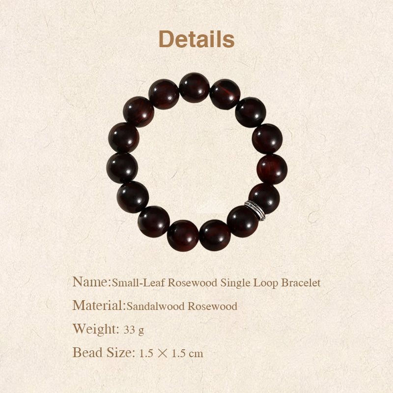 Small-Leaf Red Sandalwood Serenity Bracelet