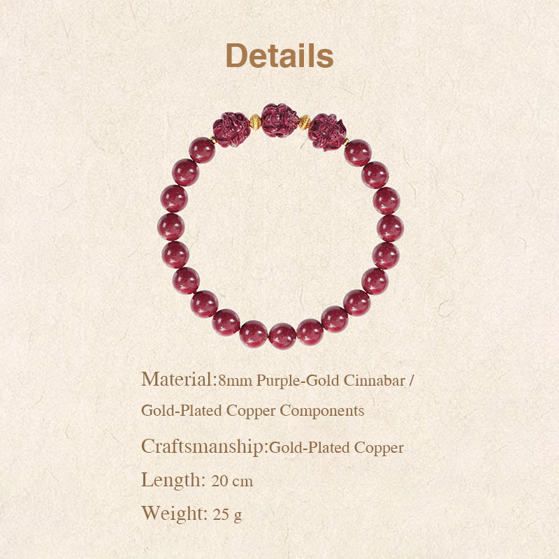 Triple Harmony Universe Cinnabar Bracelet